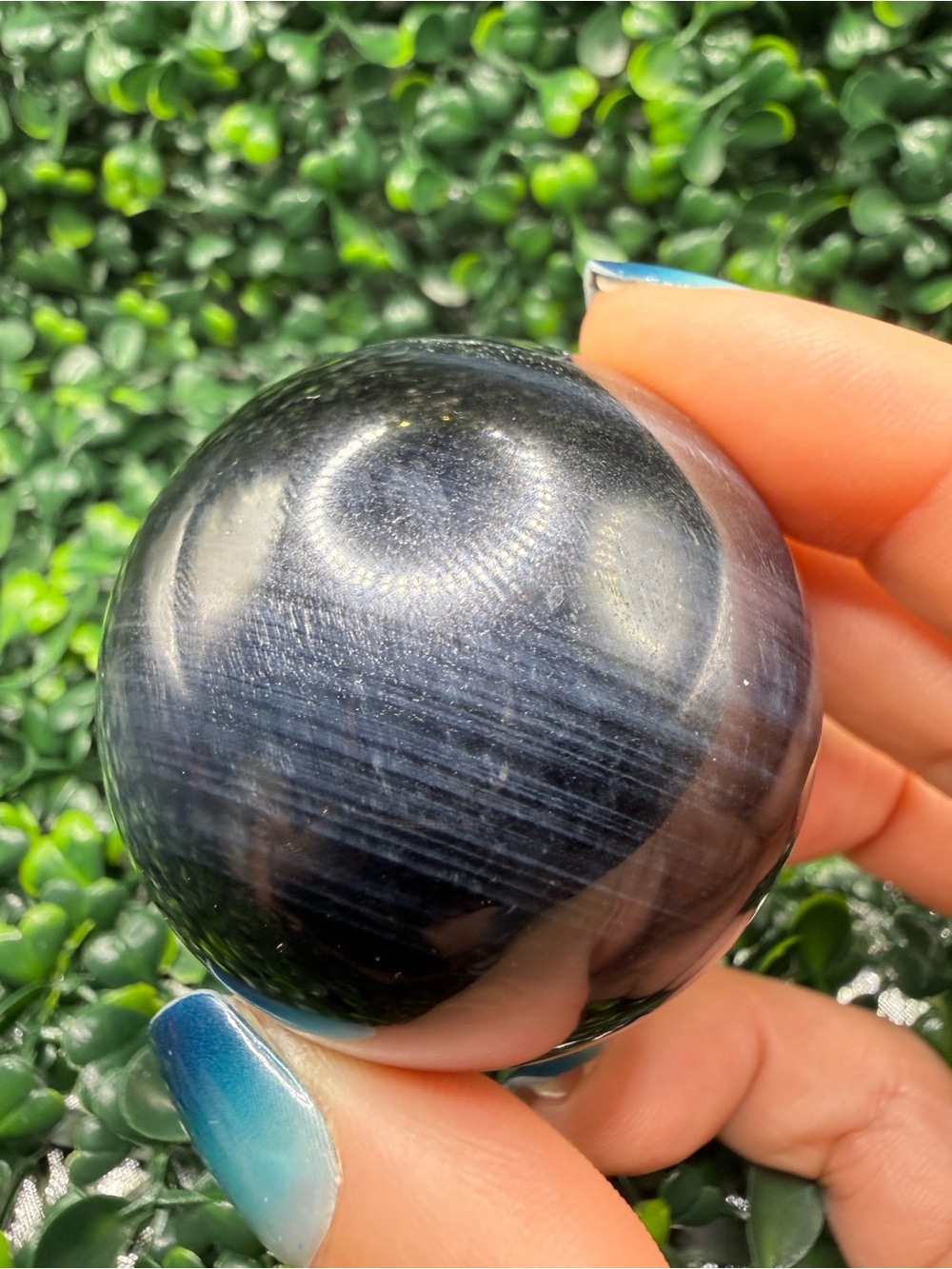 Flashy Blue Tigers Eye Sphere 47mm
